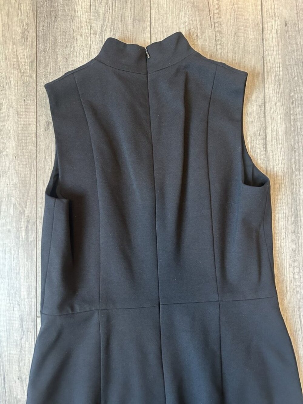 Akris Womens Black Sleeveless V Neck Sheath Dress Size 8 Graduation Cocktail - Picture 8 of 16